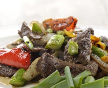 Beef Meat With Vegetables,Close Up