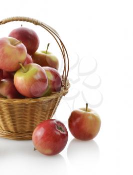 Ripe Red Apples In A Basket