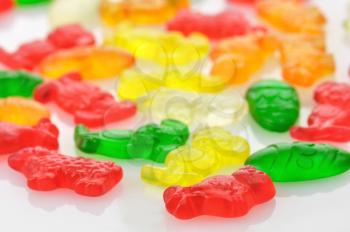 colorful jelly candy, close up for  background
