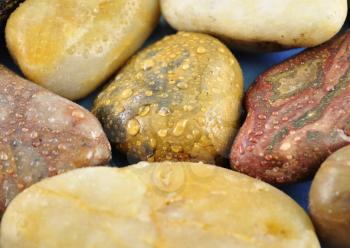 assortment of colofrul stones , close up shot