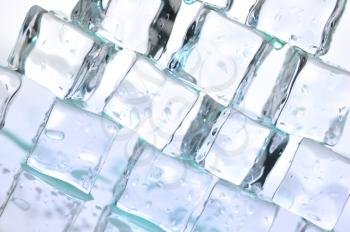 a stack of ice cubes , close up for background