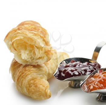 Fresh Baked Croissants And Jam 