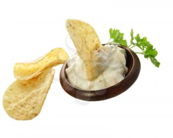 tortilla chips on a white background