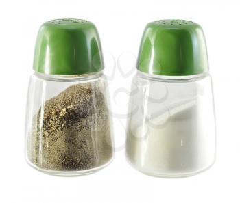 salt and pepper shakers  on white background
