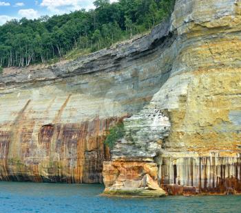 View Of  Colorful Huge Cliff ,Close Up