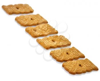 cookies on white background
