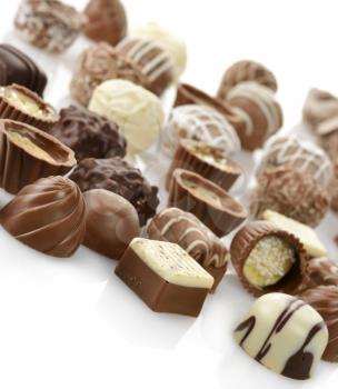 Chocolate Candies Assortment ,Close Up