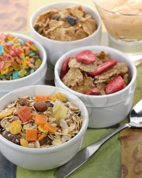 Breakfast Collection : Muesli And Flakes With Fruites And Nuts