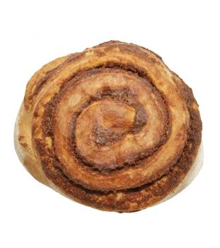 Sweet Cinnamon Roll  Isolated On White Background 