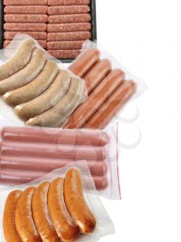Sausages  Isolated  On White Background