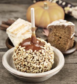 Halloween Treats - Caramel Apple ,Pumpkin,Cake and Candies