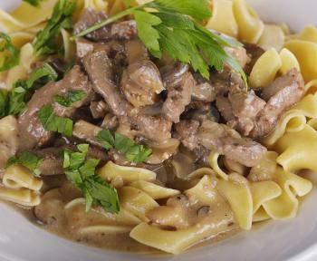 Beef Stroganoff with Egg Noodles