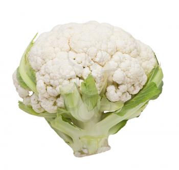  Cauliflower head isolated on white background