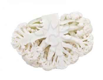 Cauliflower head isolated on white background