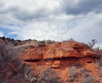 Mountains in Palo Duro Canyon state park.Texas.