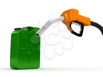 Royalty Free Clipart Image of a Gas Pump and Jerrycan