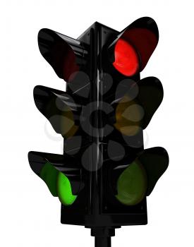 Royalty Free Clipart Image of a Traffic Light