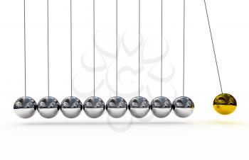 Royalty Free Clipart Image of Shiny Pendulums