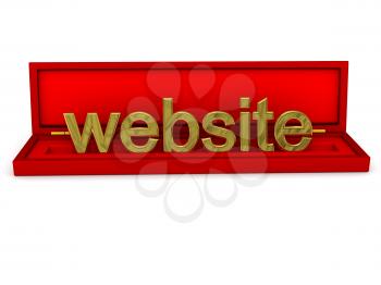 Royalty Free Clipart Image of the Word Website in a Box
