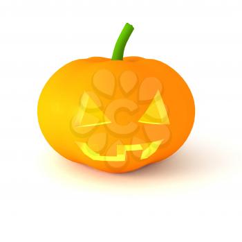 Royalty Free Clipart Image of a Carved Pumpkin