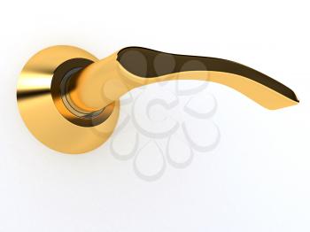 Royalty Free Clipart Image of a Door Handle