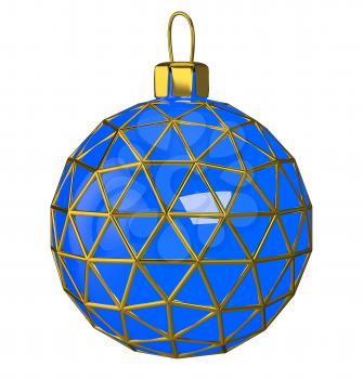 Christmas balls of various colors. 3d illustration.