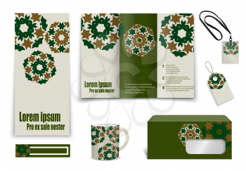 Set of presentation flyer design. Vector illustration
