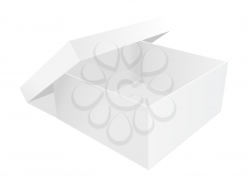 empty paper box vector illustration on white background