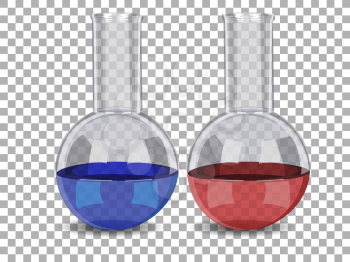 Test tube with liquid isolated. vector illustration