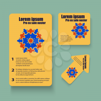 Brochures design for social infographic presentation. Vector