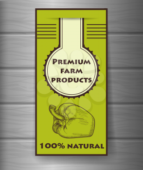 Organic food brochure for design. Vector illustration