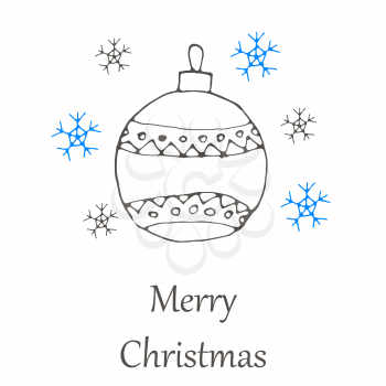 vector Christmas and new year hand drawn seamles pattern. Doodle illustration