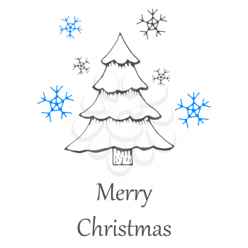 vector Christmas and new year hand drawn seamles pattern. Doodle illustration