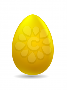 Gold egg on a white background. Vector illustration