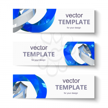 Abstract vector banner set for design. Illustration