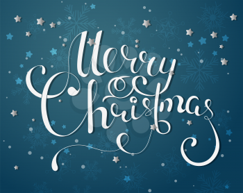 Holiday Vector Lettering background, Merry Christmas concept