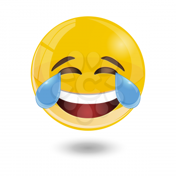 yellow glass smiley emoticons emoji, vector illustration
