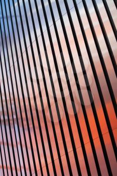 Abstract colourful metal stripes