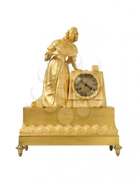 Vintage antique  golden clock