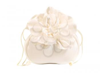 Wedding white handbag isolated on white