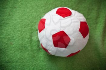 Soft soccer-ball for babies, macro