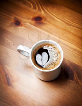 Cup of coffee with heart image 