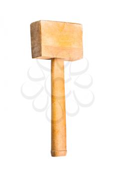 Wooden hammer, isolated on white