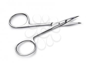 Nail scissors isolated on a white background 