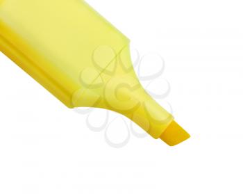 Yellow highlighter isolated on white background 