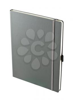 Dark gray notebook isolated on white