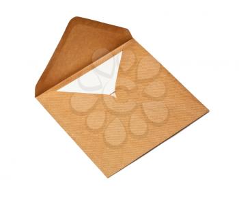 Brown envelope, isolated on white