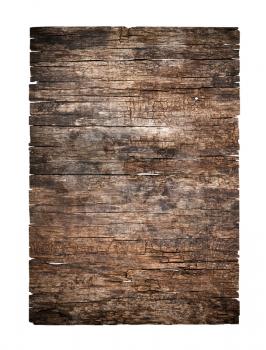 Old grunge Wood Texture isolated on white