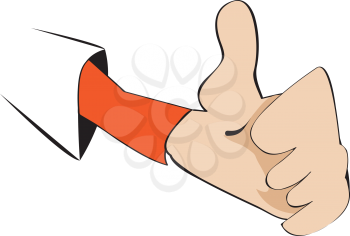 Royalty Free Clipart Image of a Thumb Up