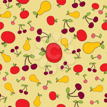 Royalty Free Clipart Image of a Food Background
